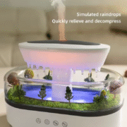 Raindrop Aroma Humidifier with White Noise, LED Flame Light & Essential Oil Diffuser - Image 5
