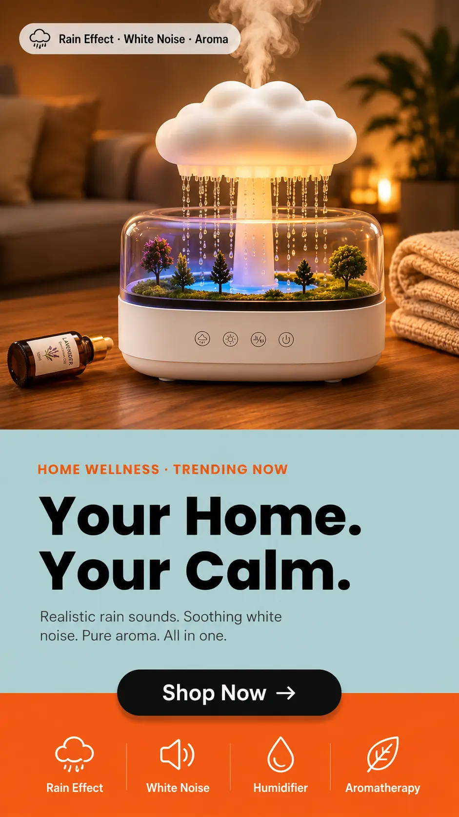 Rain Cloud Aroma Diffuser & Humidifier