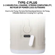 3 in 1 Mini Electric Inflatable Pump with Lights Wireless Air Compressor Inflate Deflate Air Pumps for Hiking Camping Equipment - Image 5