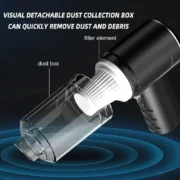1pc Wireless Vacuum Cleaner Dual Use for Home and Car 120W High Power Powerful Vacuum Cleaner Black - Image 4
