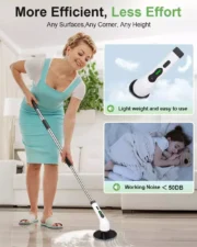 9 in 1 Electric Spin Scrubber Handheld Cleaning Brush Electric Scrubber Power Spin Scrubber Cord - Image 5
