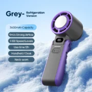 Portable High Speed Cooling Handheld Fan 3600mAh Rechargeable 100 Wind Speeds Adjustable Mini Foldable Air Cooling Turbo Fan - Image 8