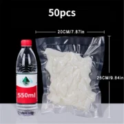50pcs Vacuum Sealer Bags, Disposable Airtight Compression Bag, Transparent Food Packaging Bag, For Meat,Fruit And Vegetable - Image 8