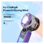 Portable High Speed Cooling Handheld Fan 3600mAh Rechargeable 100 Wind Speeds Adjustable Mini Foldable Air Cooling Turbo Fan - Image 5