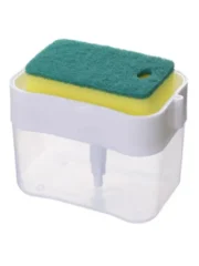 Sink Side Liquid Soap Pump Dispenser Countertop Detergent Storage Box With Sponge Holder Household Kitchen Washing Gadget Multif - Image 3