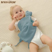 Muslin Baby Comfort Towel Cotton Comforter Blanket Soft Newborn Sleeping Dolls Kids Fashion Sleep Toy Soothe Appease Towel Bibs - Image 4