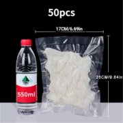 50pcs Vacuum Sealer Bags, Disposable Airtight Compression Bag, Transparent Food Packaging Bag, For Meat,Fruit And Vegetable - Image 9