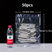 50pcs Vacuum Sealer Bags, Disposable Airtight Compression Bag, Transparent Food Packaging Bag, For Meat,Fruit And Vegetable - Image 12
