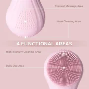 Sonic Waterproof Facial Cleansing Brush Rechargeable Scrubber Exfoliating Vibrating Deep Clean Face Cleaner  Skin Care Tool - Image 4