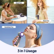 Portable High Speed Cooling Handheld Fan 3600mAh Rechargeable 100 Wind Speeds Adjustable Mini Foldable Air Cooling Turbo Fan - Image 6
