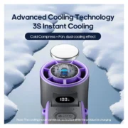 Portable High Speed Cooling Handheld Fan 3600mAh Rechargeable 100 Wind Speeds Adjustable Mini Foldable Air Cooling Turbo Fan - Image 3