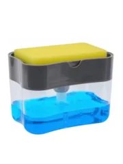 Sink Side Liquid Soap Pump Dispenser Countertop Detergent Storage Box With Sponge Holder Household Kitchen Washing Gadget Multif - Image 2