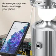 Solar Camping Lantern with Fan USB Rechargeable Emergency Hanging Light for Tents Power Outage Hurricanes Camping - Image 5