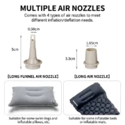 3 in 1 Mini Electric Inflatable Pump with Lights Wireless Air Compressor Inflate Deflate Air Pumps for Hiking Camping Equipment - Image 2