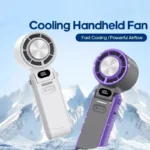 Portable High Speed Cooling Handheld Fan 3600mAh Rechargeable 100 Wind Speeds Adjustable Mini Foldable Air Cooling Turbo Fan