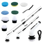 9 in 1 Electric Spin Scrubber Handheld Cleaning Brush Electric Scrubber Power Spin Scrubber Cord - Image 2